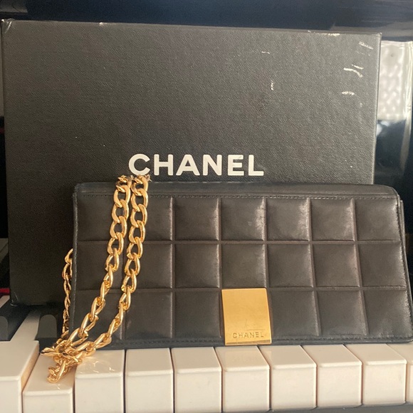 CHANEL Bags Authentic Chanel Choco Bar Bifold Wallet Poshmark